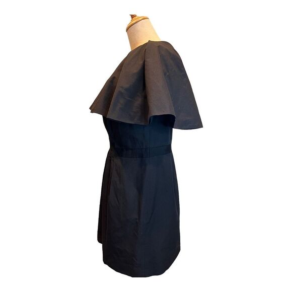 Leifsdottir‎ Dress Sz 8 Womens Black One Shoulder Ruffle Mini Cotton Blend Lined - Picture 3 of 12